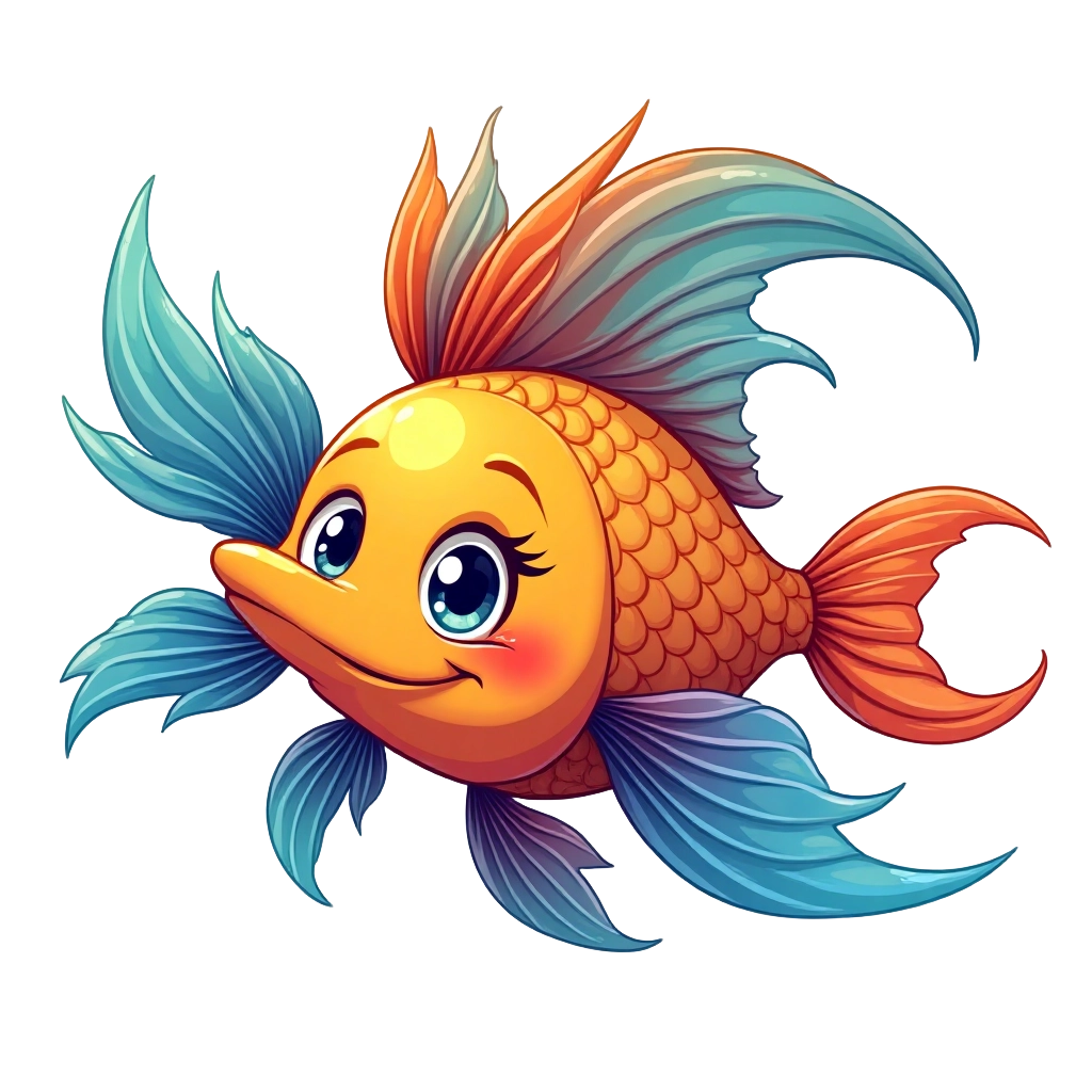 Colorful Cartoon Fish